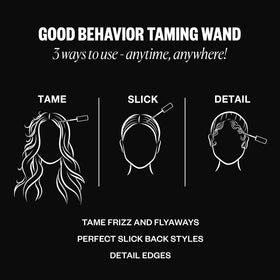 IGK wand used on hairline to tame flyaways and smooth edges