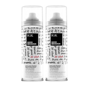 IGK Good Behavior front packaging showing bottles and benefits