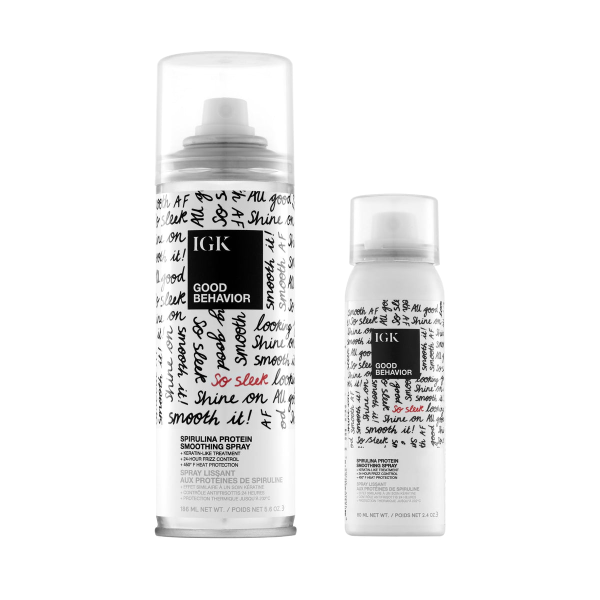 IGK full-size bottle front view showing product for easy identification and shelf appeal