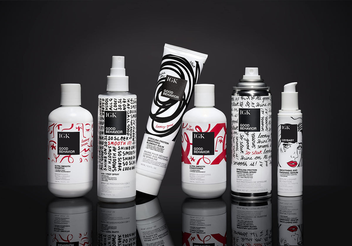 IGK oil blend illustration showing nourishing oils boosting shine
