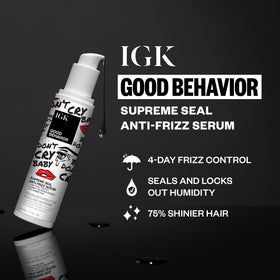 IGK Good Behavior pump dispensing serum to control amount and reduce waste
