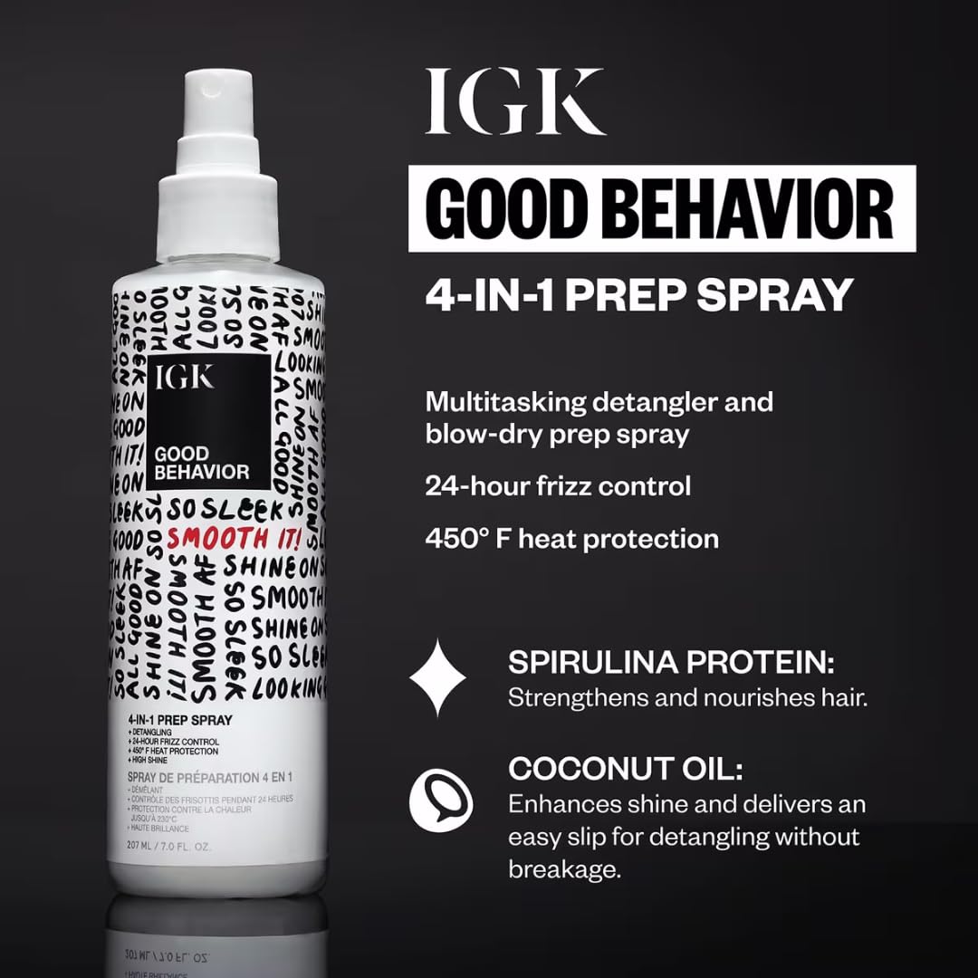 IGK Good Behavior spray mist texture depicting fine, even coverage