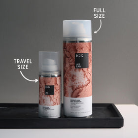IGK Jet Lag full and travel sizes together for convenient portability benefit