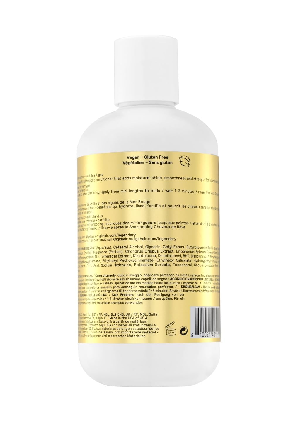 IGK creamy conditioner texture close-up highlighting lightweight slip and hydration