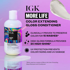 IGK conditioner cream swirl close-up showing smoothing texture and detangling benefit