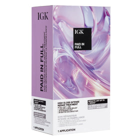 IGK front packaging showing product and professional benefits