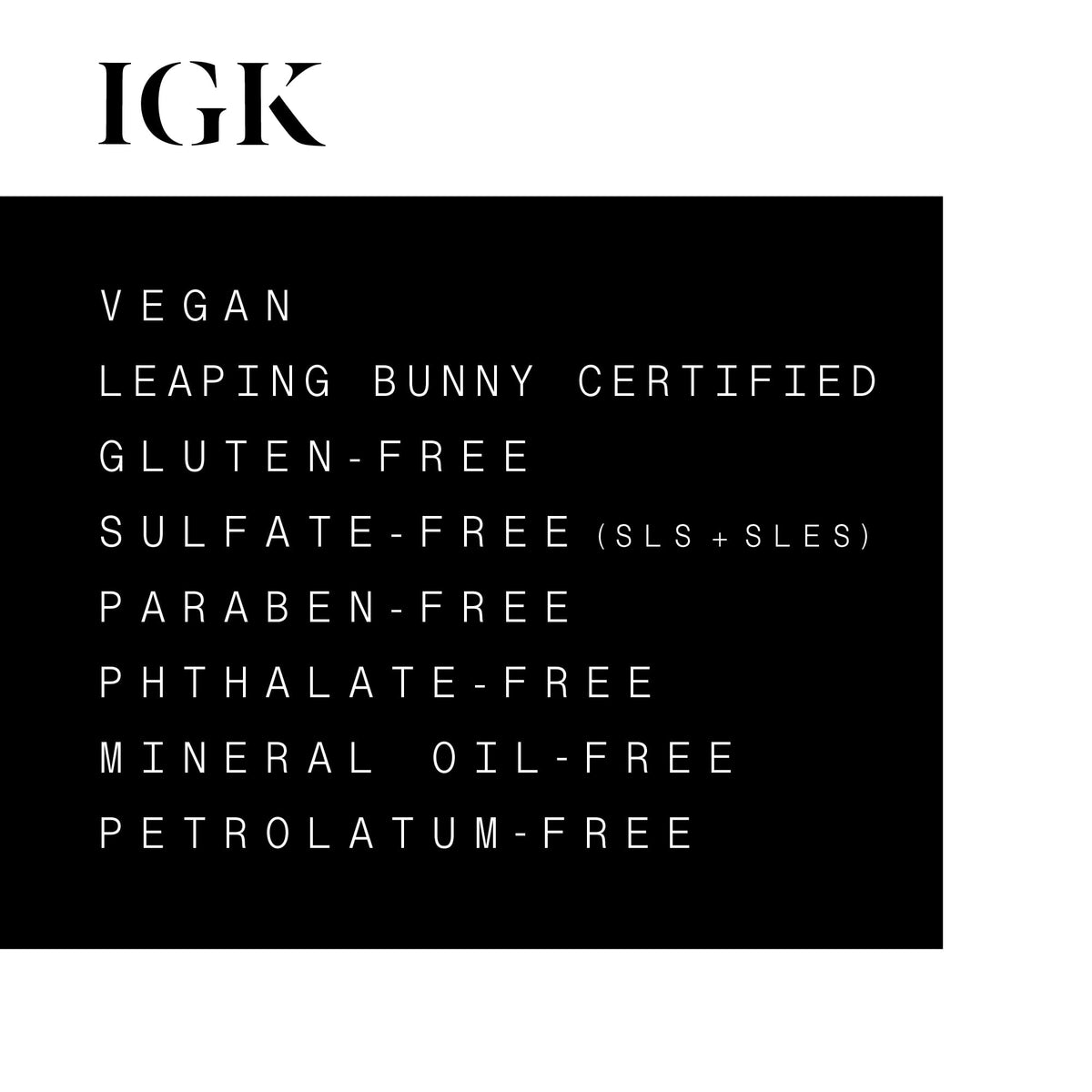IGK lifestyle on bathroom shelf suggesting salon-grade home care