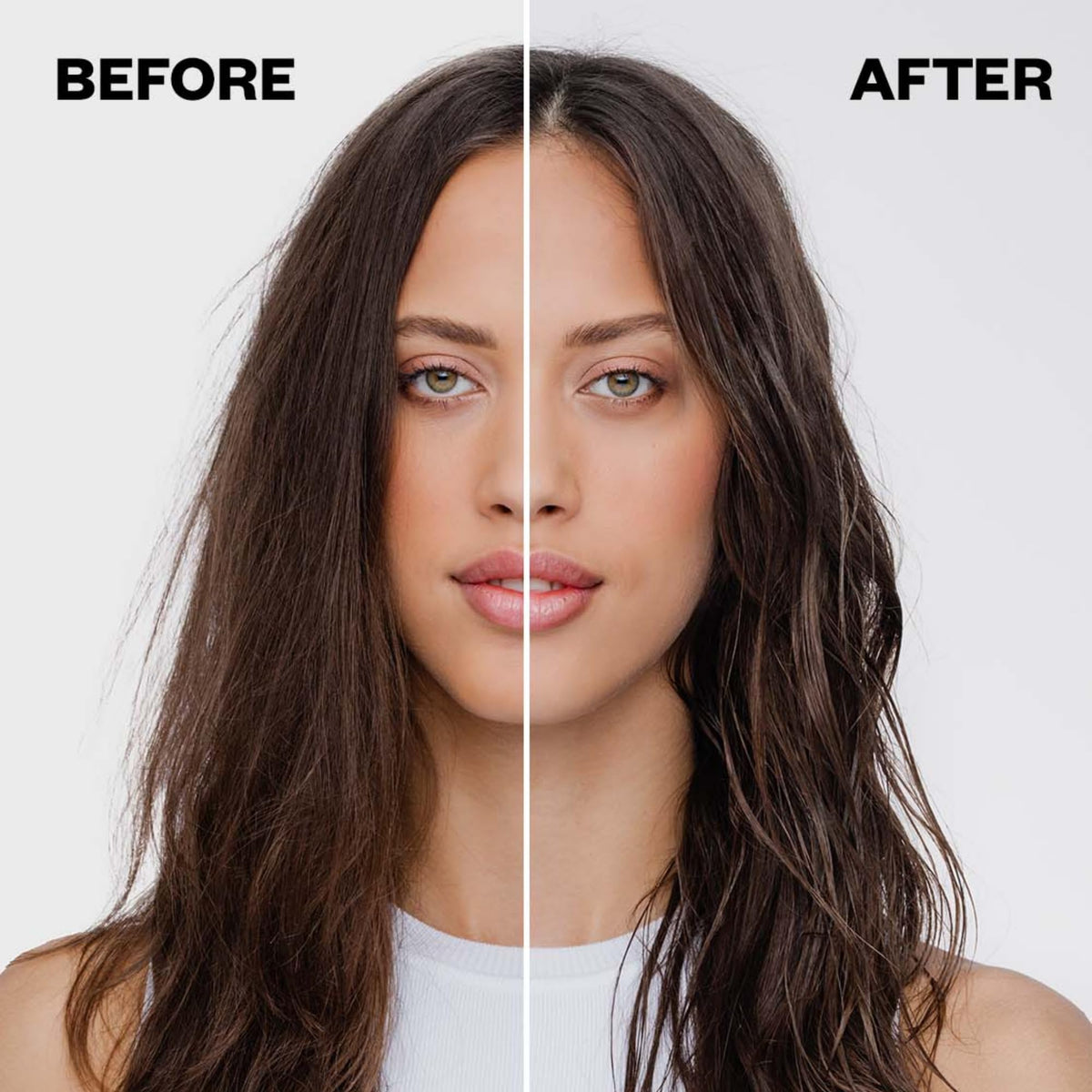 IGK application on damp hair, demonstrates how to enhance natural waves