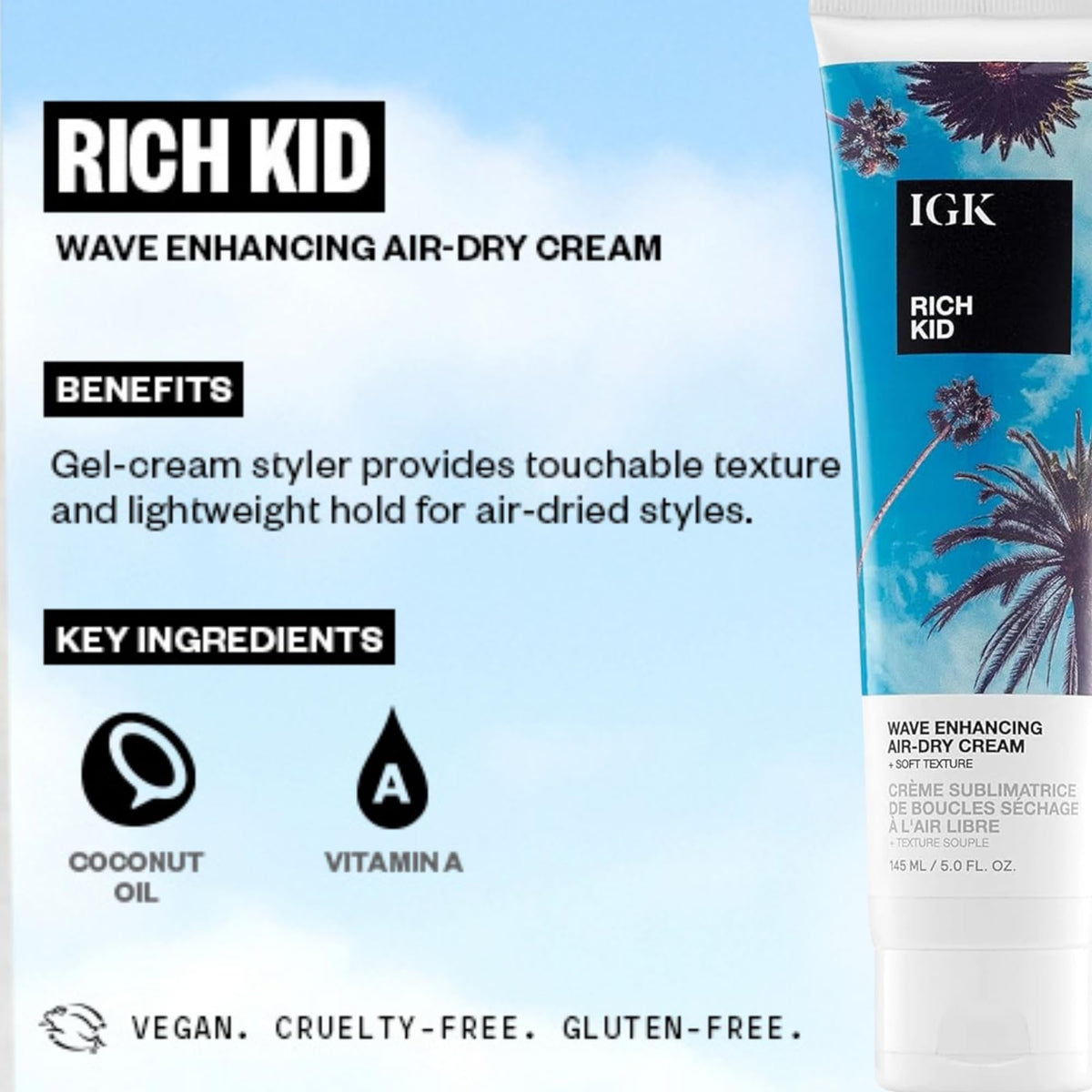 IGK close-up of cream consistency, displays lightweight buildable control