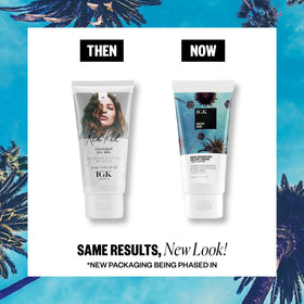 IGK Rich Kid cream-gel texture close-up highlighting non-crunch formula and shine