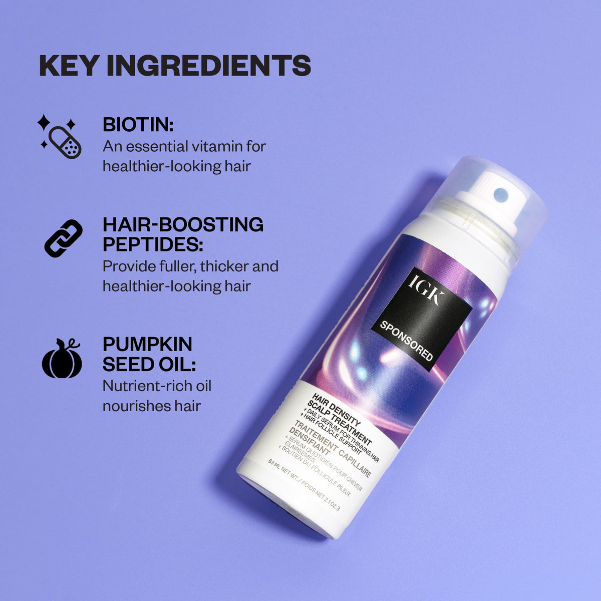 IGK close-up of lightweight serum texture highlighting non-greasy finish