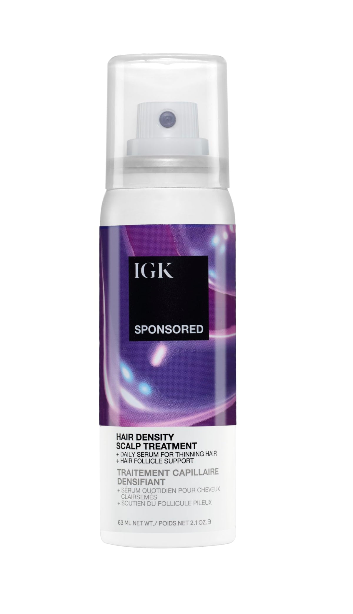 IGK front packaging showing bottle and label for easy identification and benefit