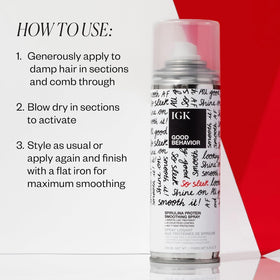 IGK result after flat-iron styling showing sleek, frizz-controlled shine