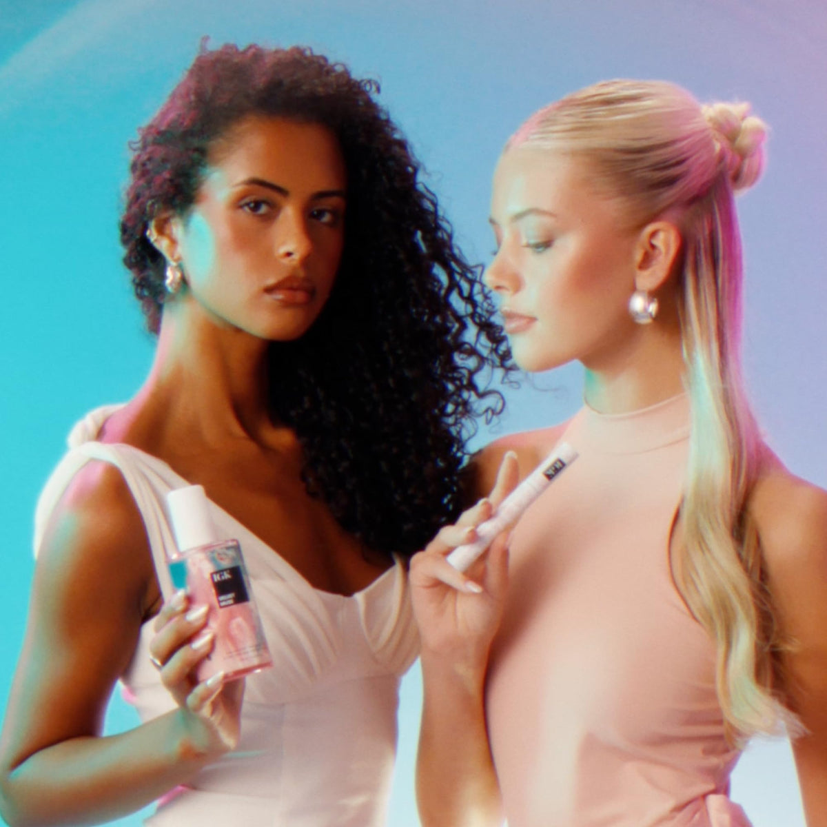 IGK Velvet Muse fragrance notes visual suggesting soft vanilla pear scent