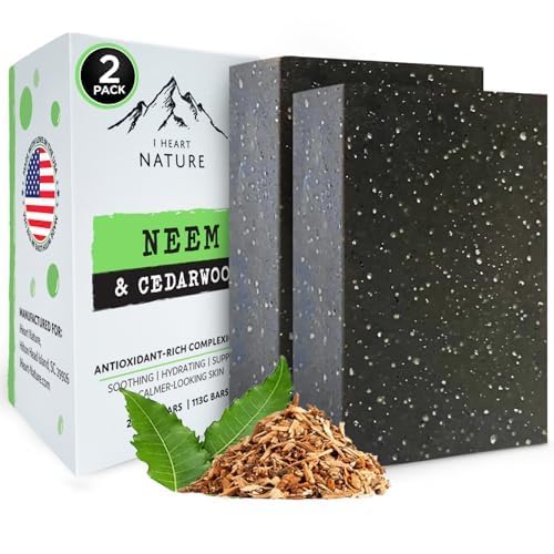 iHeart Nature front packaging showing neem soap benefits and natural branding