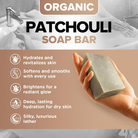 iHeart Nature single patchouli bar close-up highlighting texture and moisturizing benefit