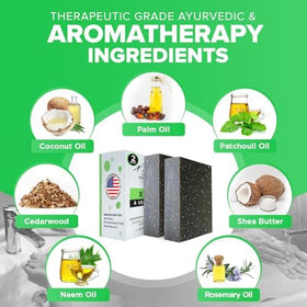 iHeart Nature ingredients label closeup listing neem, cedarwood, shea, jojoba