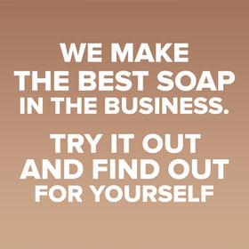 iHeart Nature soap styled in bathroom suggesting natural scent and home spa benefit