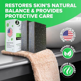 iHeart Nature side profile with foam showing rich lather and cleansing action