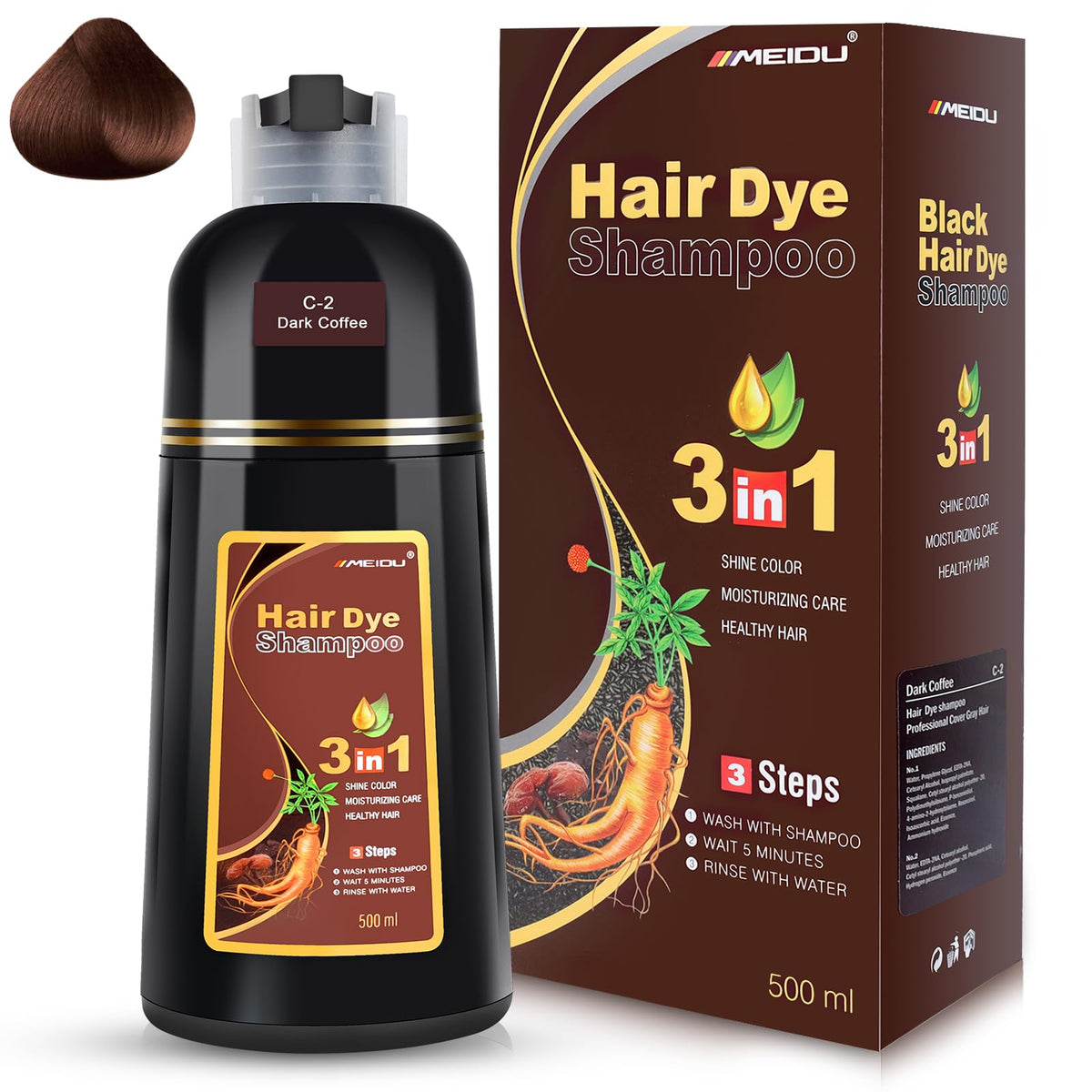 IIIMEIDU front bottle view showing product and quick application benefit