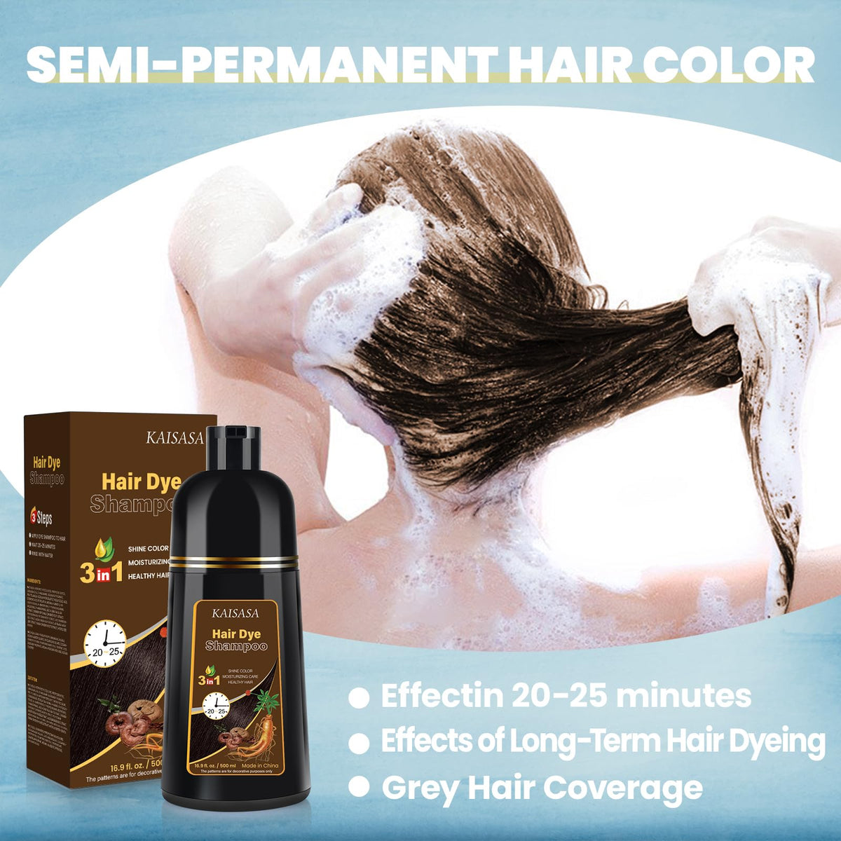 IIIMEIDU KAISASA lifestyle hair refresh scene showing natural-looking color