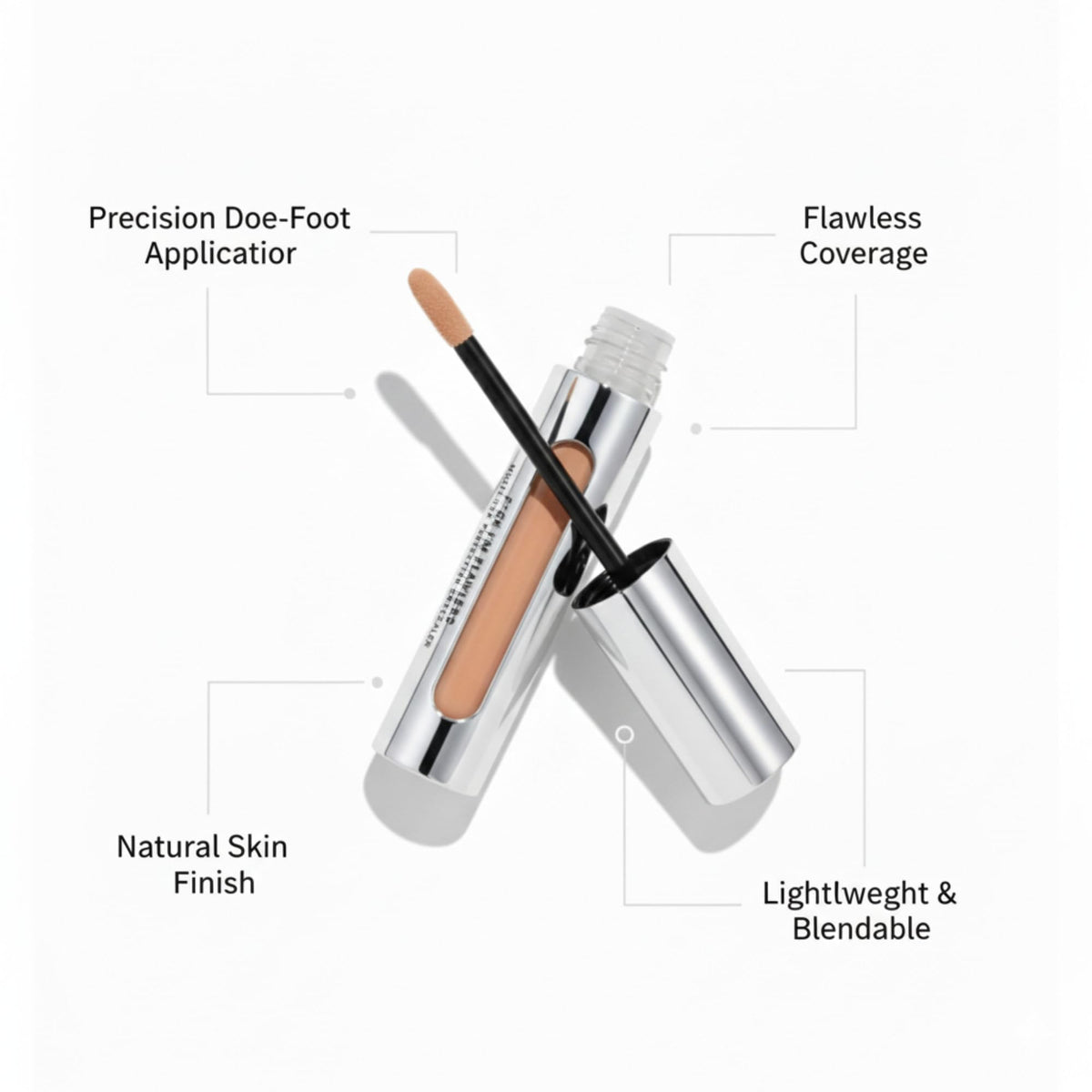 Il Makiage flexible precision applicator tip offering exact placement benefit