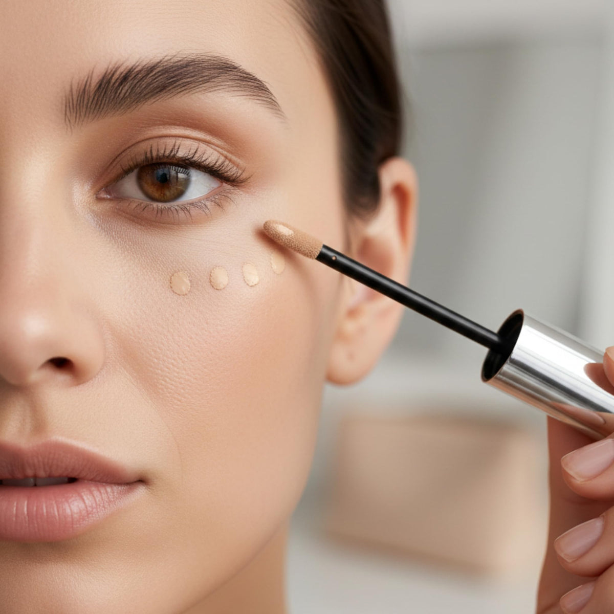 Il Makiage concealer texture swatched on skin showing smooth blendability benefit