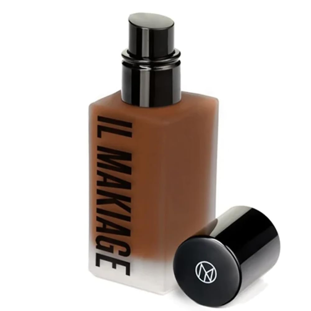 Il Makiage foundation bottle front view showing shade 210 and sleek packaging benefit: easy identification