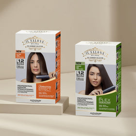 Il Salone Milano before and after lifestyle image showing visible frizz control
