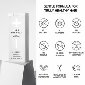 ILES FORMULA bottle paired with Haute Performance Conditioner illustrating system benefits