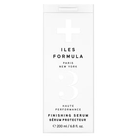 ILES FORMULA finishing serum front bottle showing sleek packaging and lightweight benefit