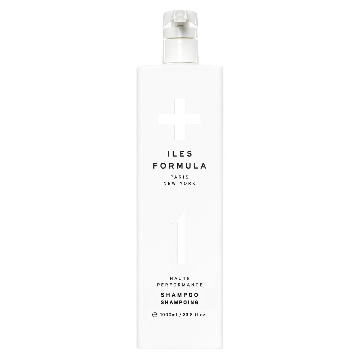 ILES FORMULA front bottle display showing clean salon packaging and premium benefit