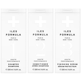 ILES FORMULA front packaging showing the three-step set and professional results