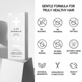 ILES FORMULA in-shower use with conditioner applied for quick repair
