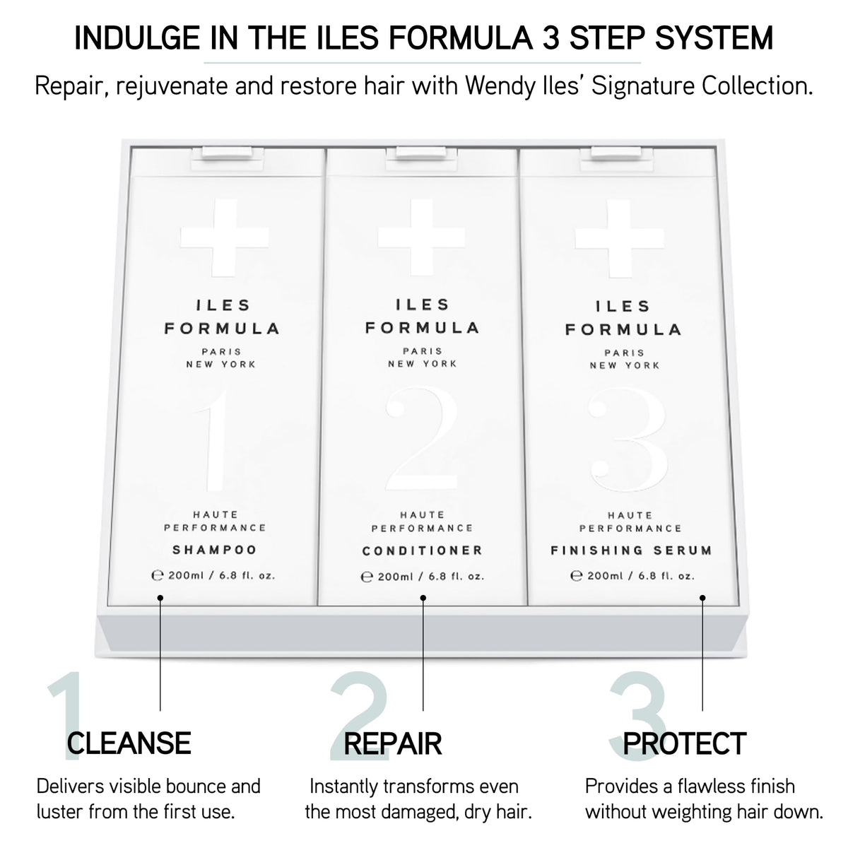 ILES FORMULA label close-up highlighting clean, professional ingredients
