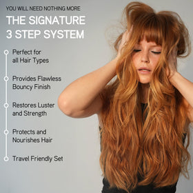 ILES FORMULA finishing serum on hand showing lightweight finish and heat protection