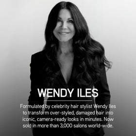 ILES FORMULA styled hair after use demonstrating smooth, frizz-controlled shine