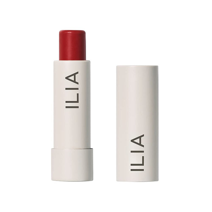 ILIA front packaging showing Heartbeats shade and compact design benefit: easy identification