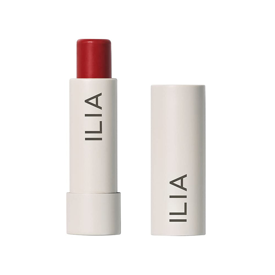 ILIA front packaging showing Heartbeats shade and compact design benefit: easy identification