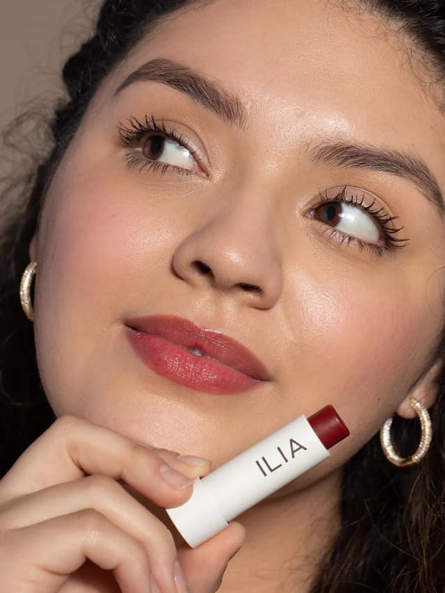 ILIA layered intensity comparison showing buildable color from sheer to bold