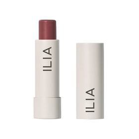ILIA front pot view showing Memoir mauve and portable balm benefit