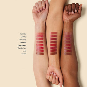 ILIA swipe of Runaway on lips showing natural pink-nude enhancement