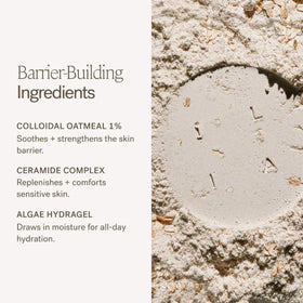 ILIA label close-up showing active ingredients for barrier support