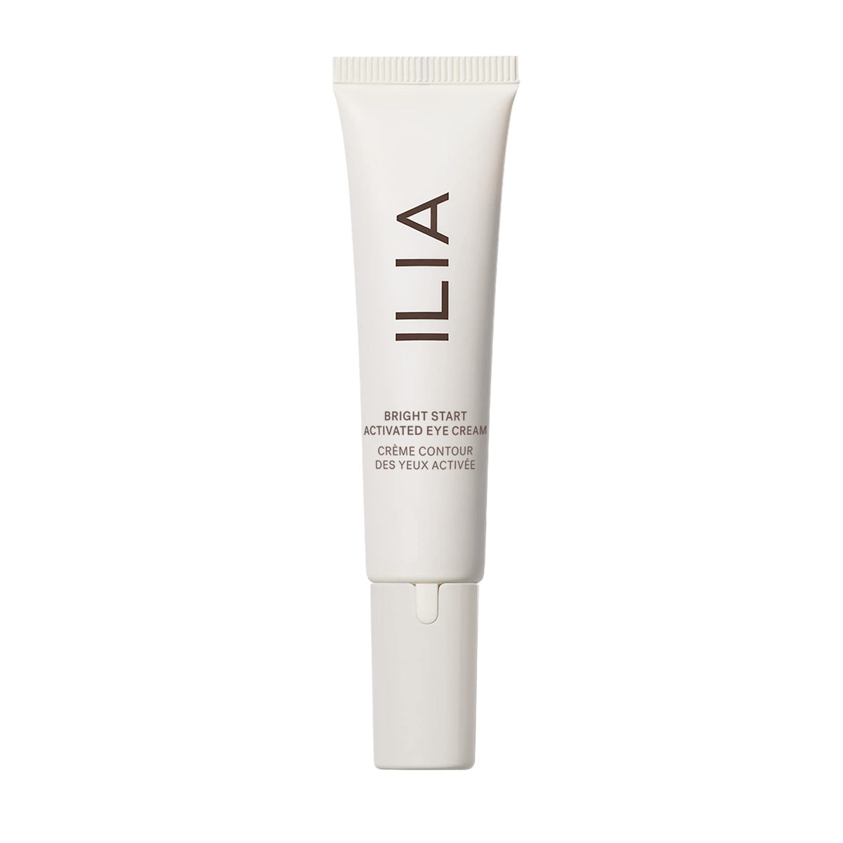 ILIA ceramic massage tip close-up demonstrating precision applicator and cooling effect