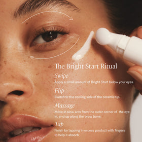 ILIA open tube revealing subtle pearl sheen to instantly illuminate under-eye area