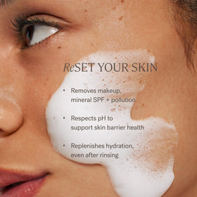 ILIA cleanser next to moisturizer suggesting routine pairing for hydration