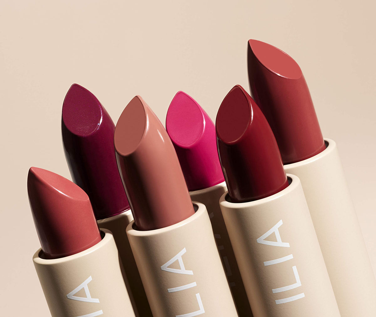 ILIA lipstick paired with lip exfoliator showing prep routine and even application benefit