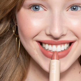 ILIA creamy texture swipe showing dense pigment and smooth glide benefit