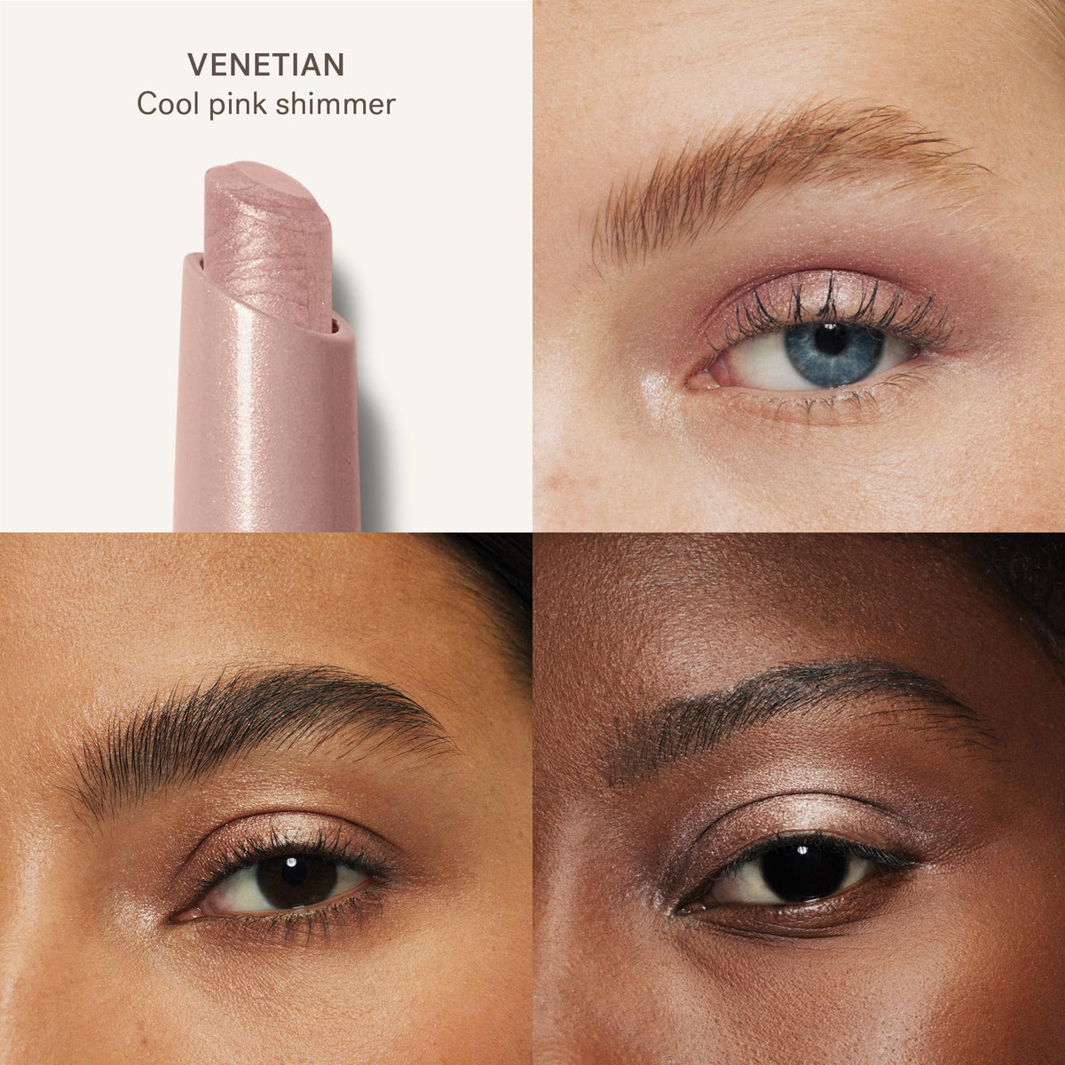 ILIA slanted tip close-up highlighting precise edge for lining and flat face for washes