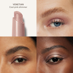 ILIA slanted tip close-up highlighting precise edge for lining and flat face for washes